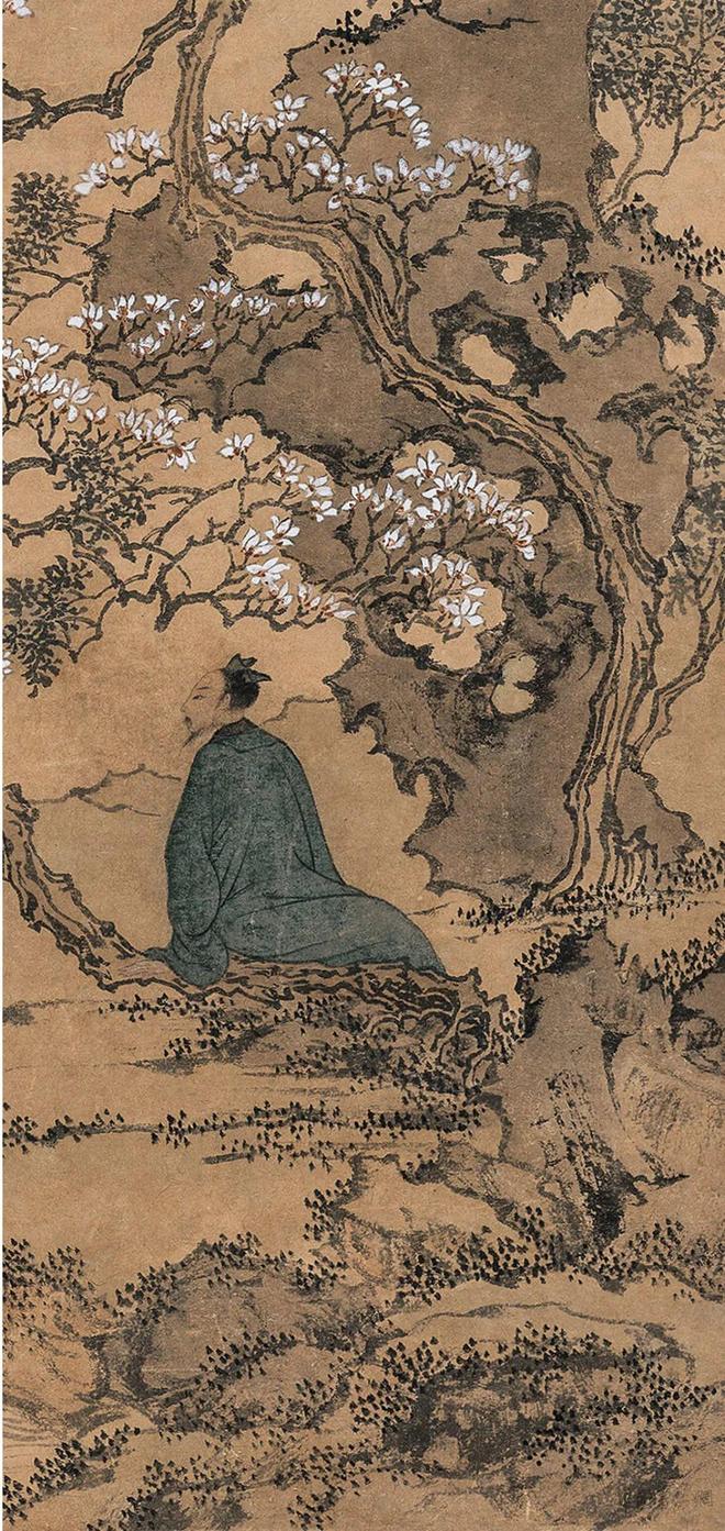 溥儒《春寒未落花》 历代国画 第2张