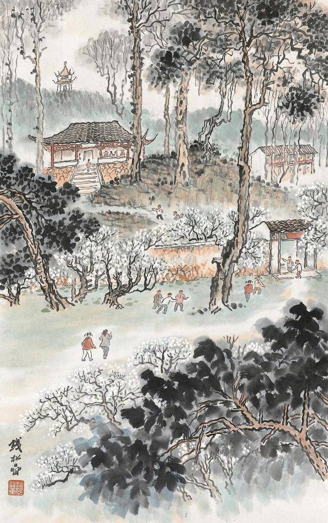 钱松喦山水画 历代国画 第9张