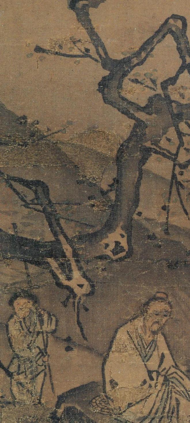 马远《梅间俊语图》 历代国画 第5张