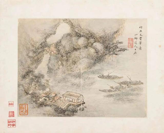 方士庶《仿古山水册》 历代国画 第5张