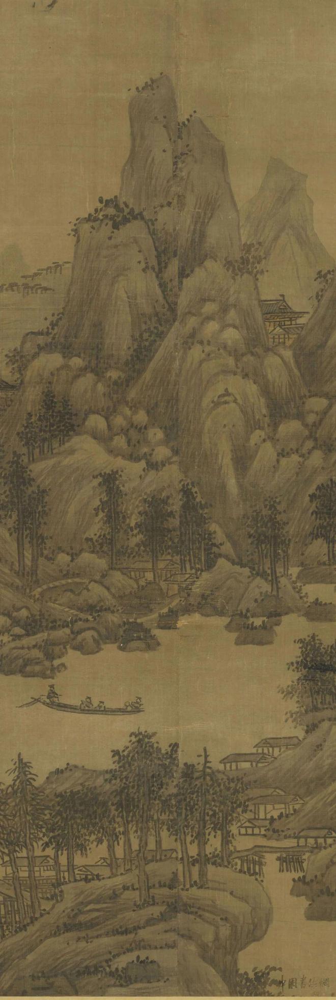 吴镇《清江春晓图》 历代国画 第3张
