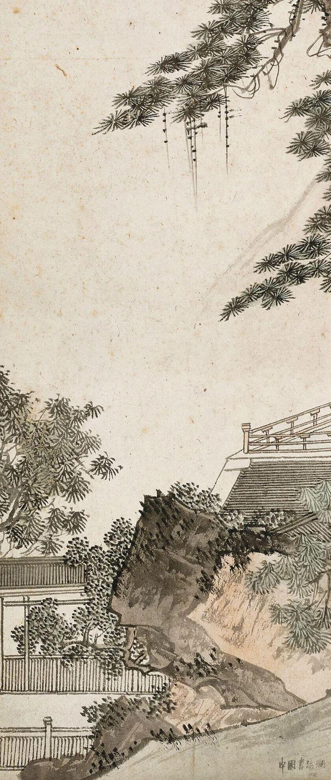 溥儒《木落寒郊》 历代国画 第5张