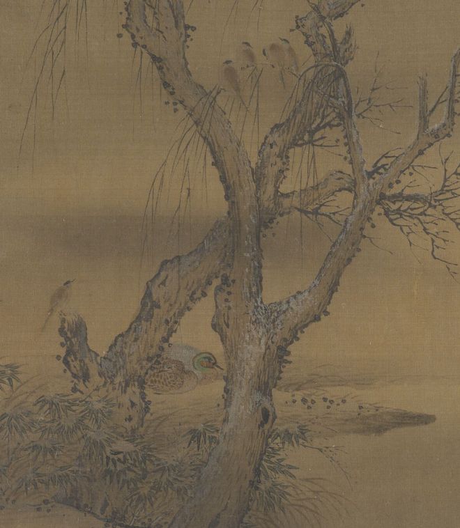 许道宁《枯木溪禽图》 历代国画 第4张