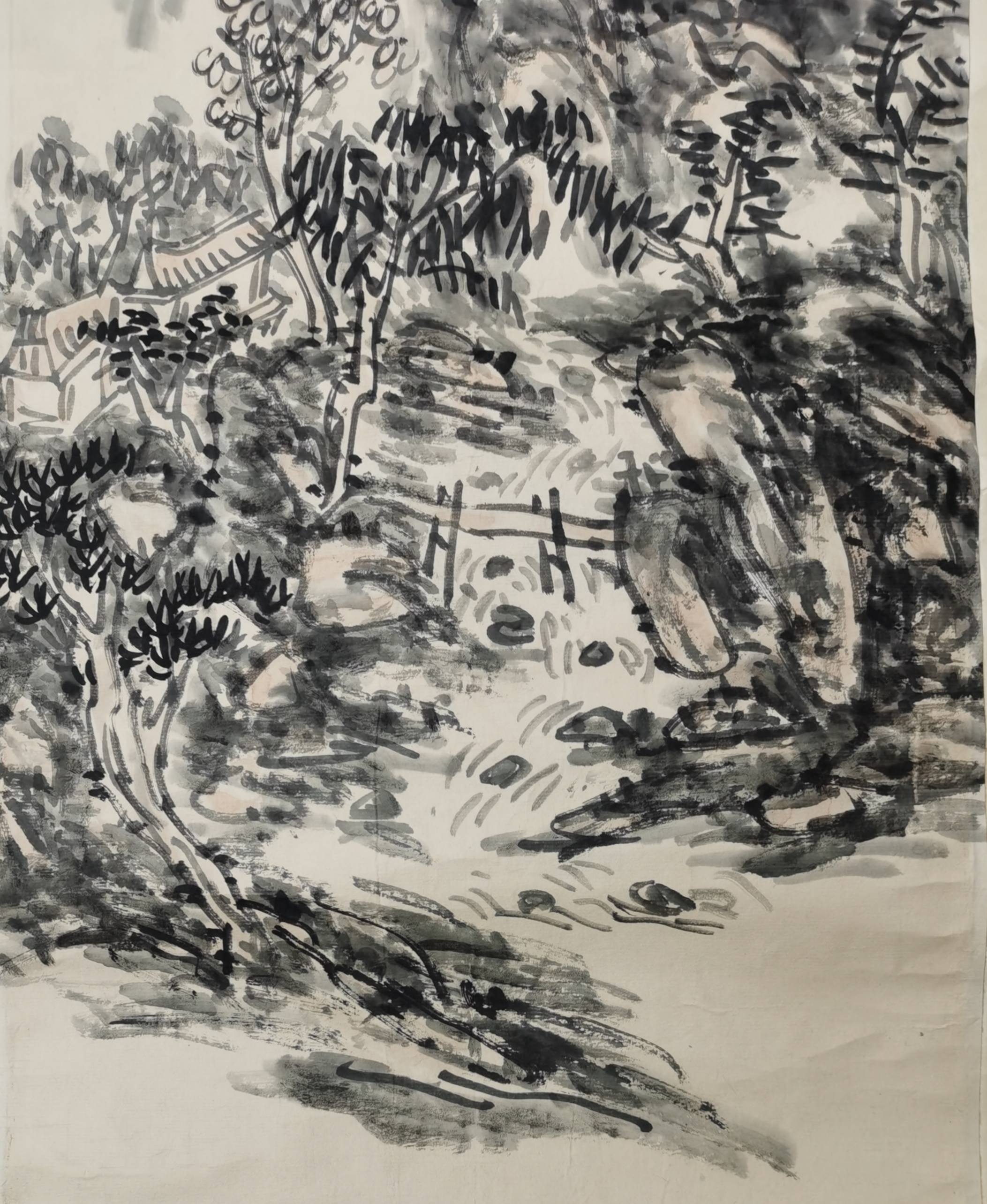 黄宾虹《湖山清與图》 历代国画 第4张