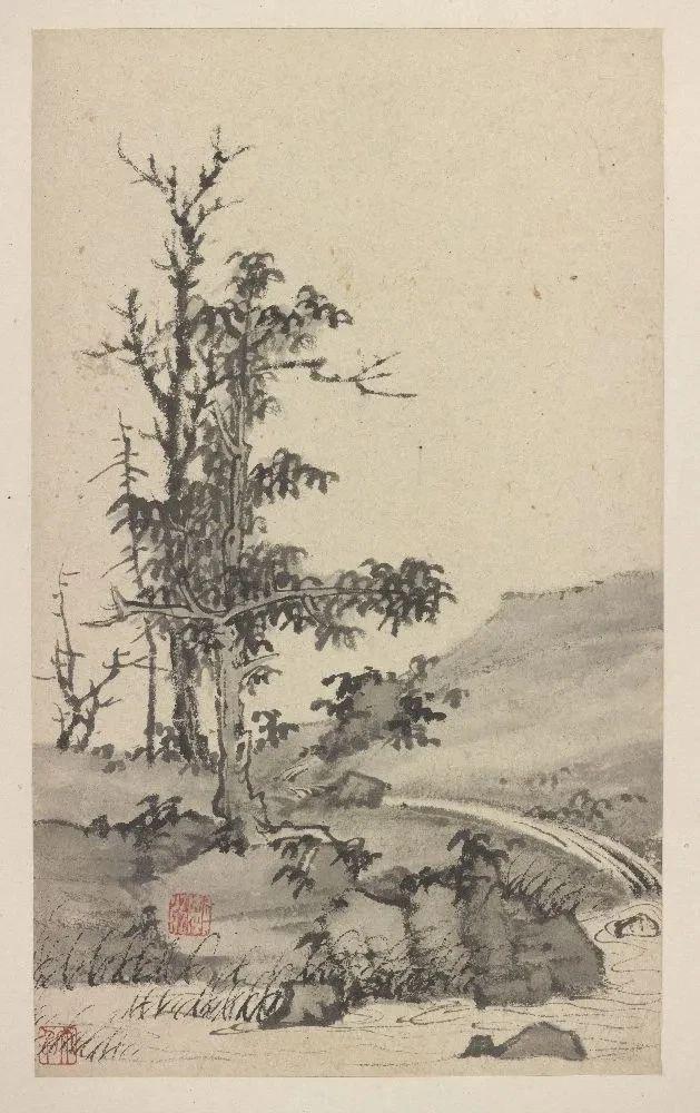 弘仁《丰溪山水册》 历代国画 第2张