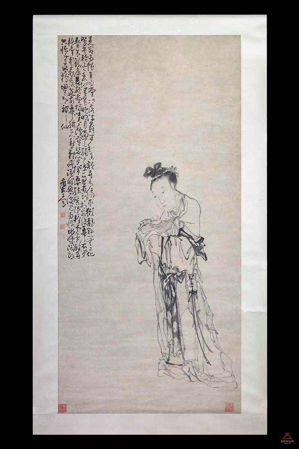 黄慎《美人图》 历代国画 第1张