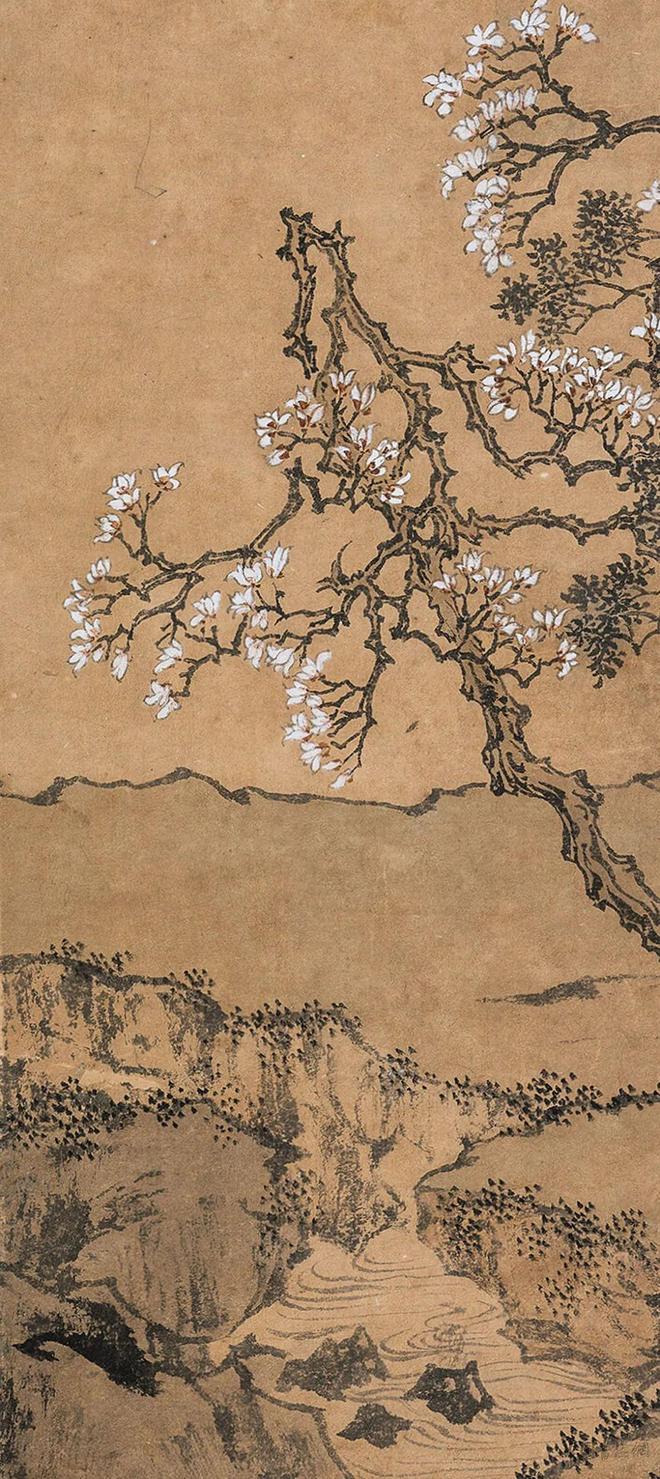溥儒《春寒未落花》 历代国画 第3张
