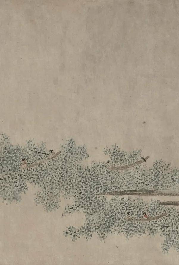沈周《采菱图卷》 历代国画 第2张