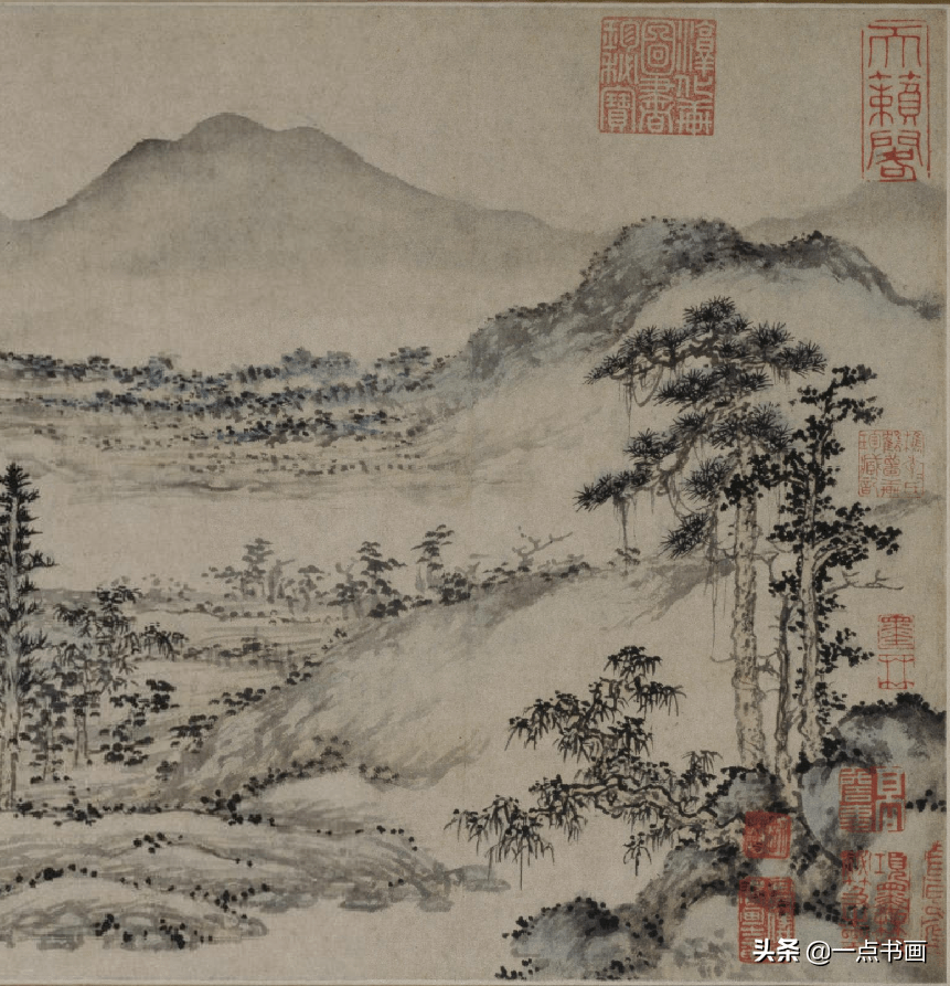朱德润《秀野轩图》卷 历代国画 第5张