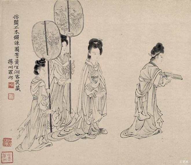 罗聘 《锁谏图》卷 历代国画 第9张