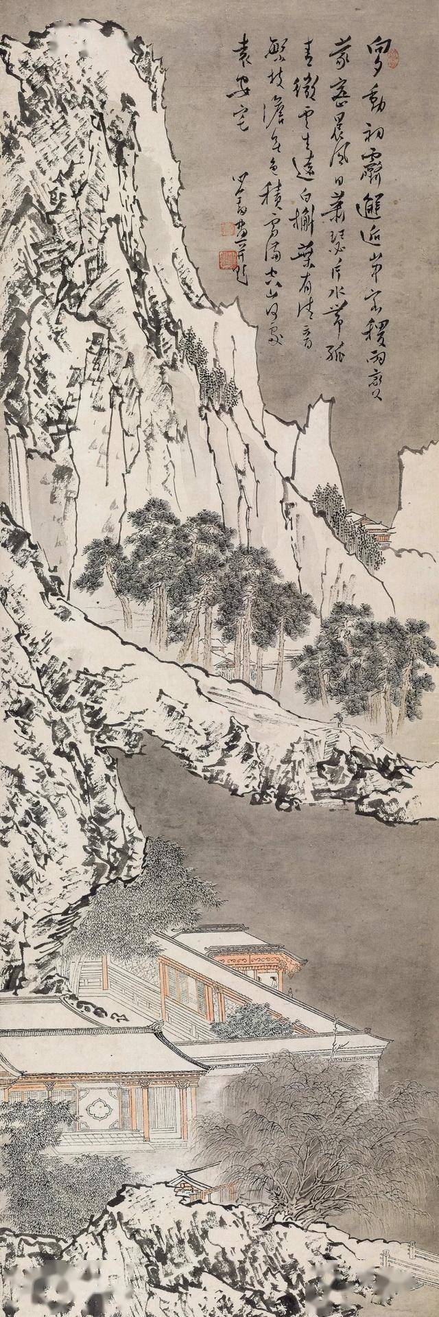 溥儒《空山积雪》 历代国画 第1张