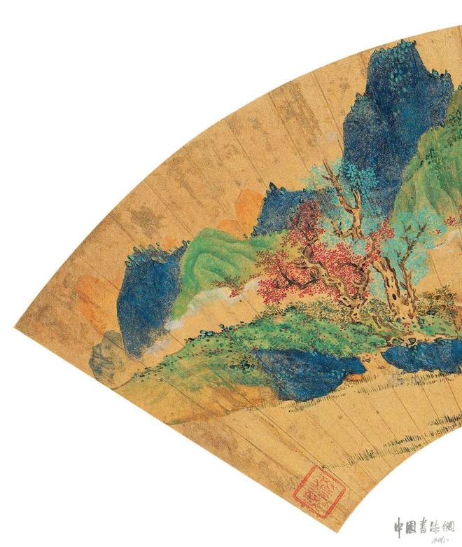 蓝瑛《红树白云图》 历代国画 第4张