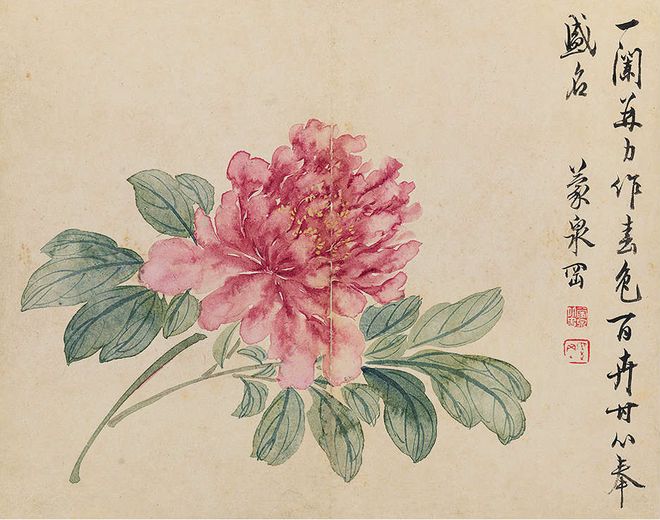 奚冈《花卉册》十二开 历代国画 第10张