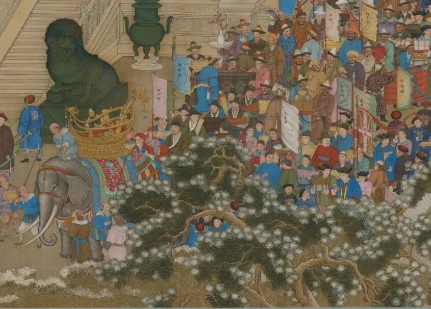 清代 《万国来朝图》 历代国画 第6张