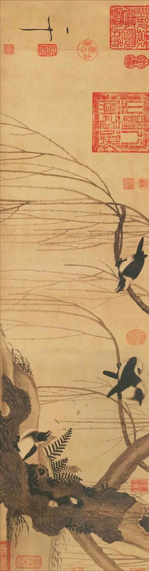 宋徽宗《柳鸦芦雁图》 历代国画 第4张