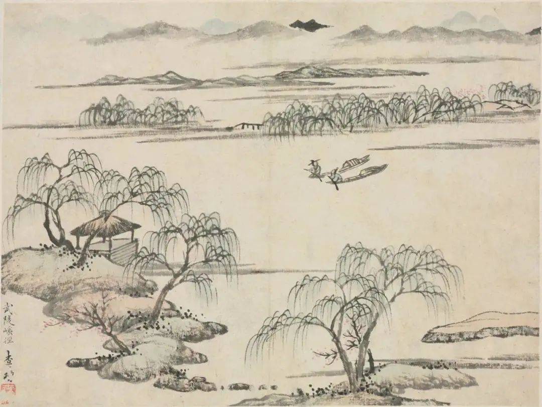 查士标《四季山水图册》 历代国画 第4张