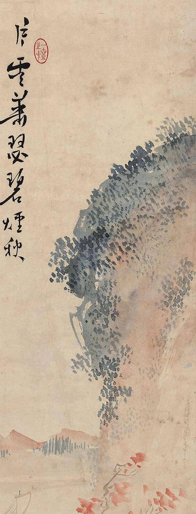 溥儒《洞庭帆影》 历代国画 第3张