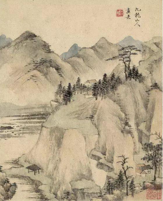 查士标《山水十开》 历代国画 第4张
