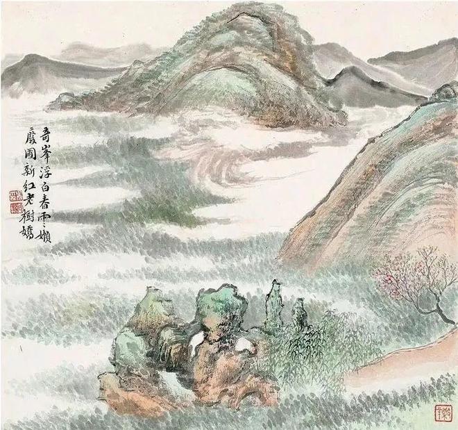 吴榖祥《拟古山水册》 历代国画 第6张