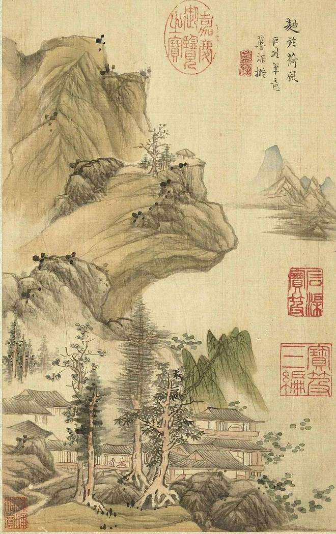 蓝深《西湖十景图册》 历代国画 第1张