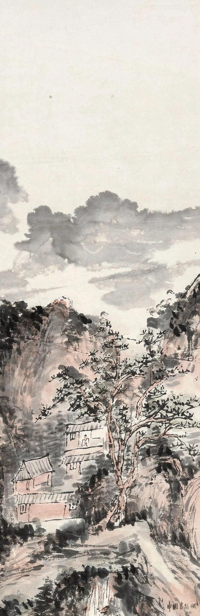 黄宾虹《獨向山中》 历代国画 第4张