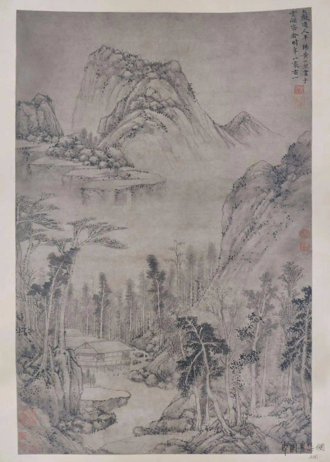 黄公望《水阁清幽图》 历代国画 第1张