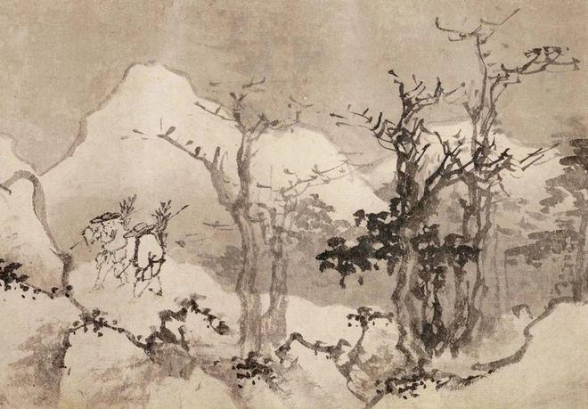 蒋嵩《冬雪图》 历代国画 第7张