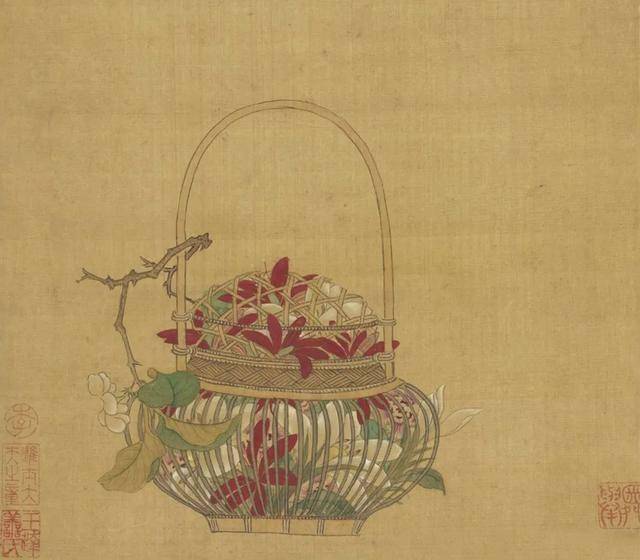 钱选《画花篮图册》 历代国画 第7张
