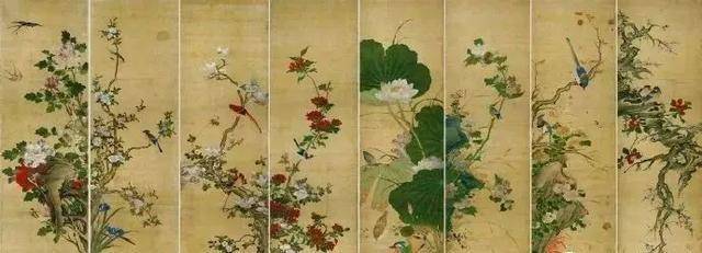 陈枚《花鸟四季八条屏》 历代国画 第1张