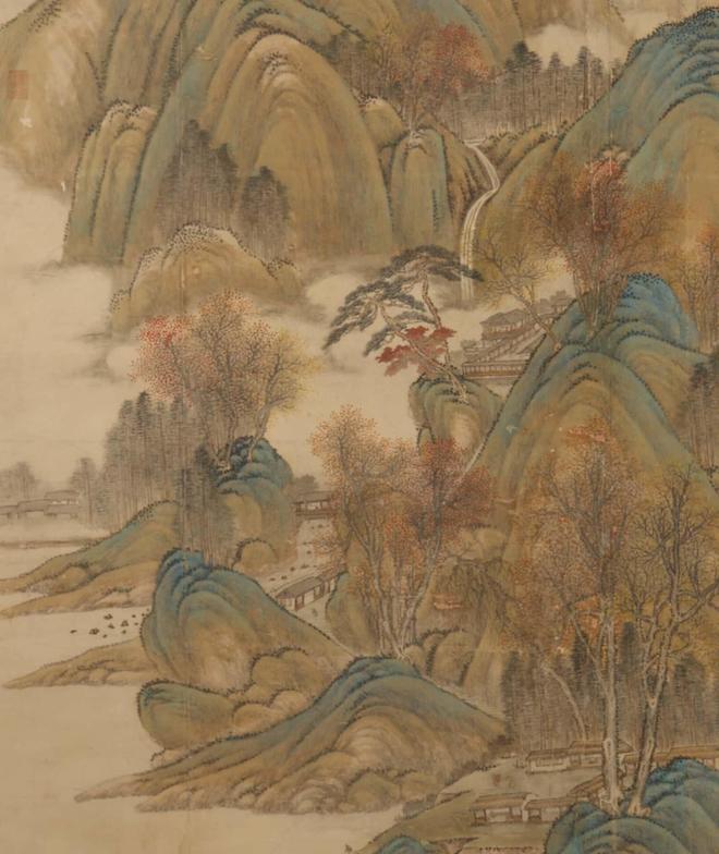 唐岱 《秋山行旅图轴》 历代国画 第2张