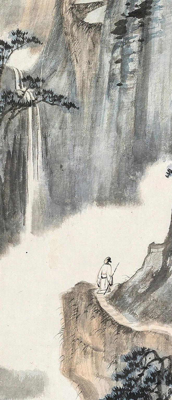 张大千《黄山天都峰》 历代国画 第3张