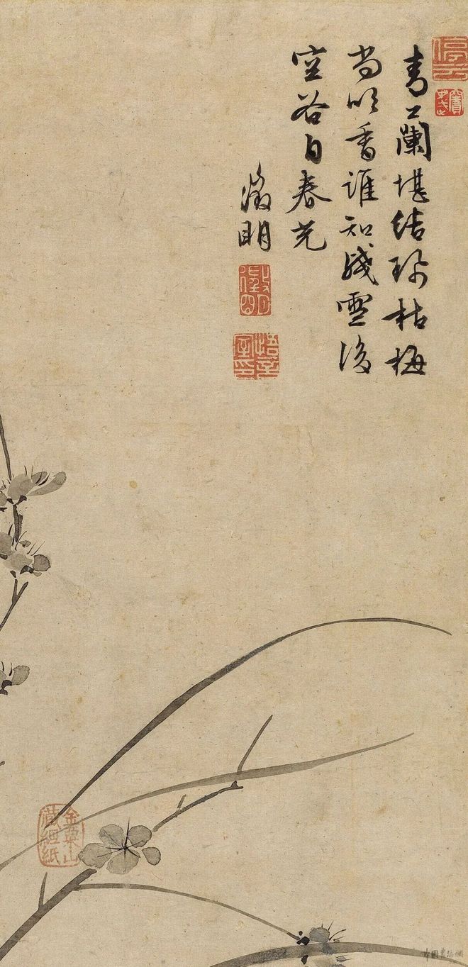 文徵明《三友圖》 历代国画 第5张