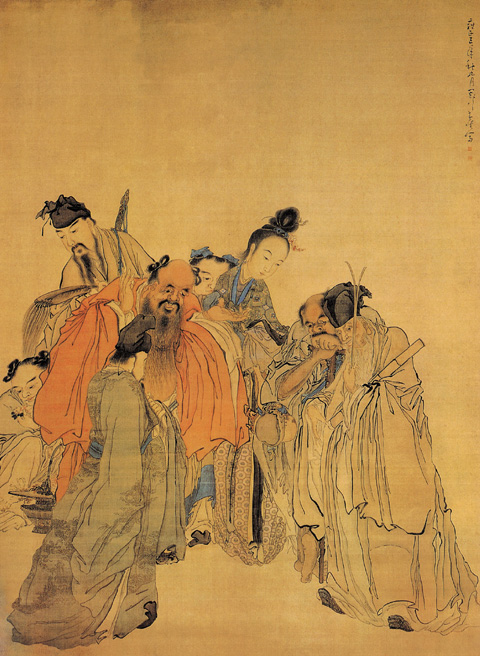 黄慎《八仙图》 历代国画 第1张