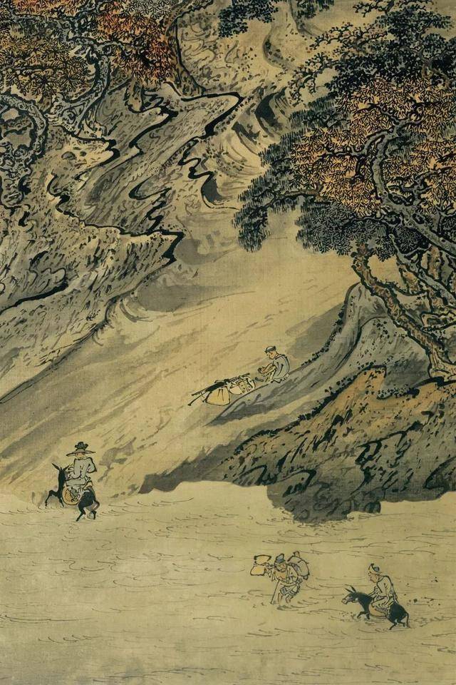 袁江《秋涉图》 历代国画 第6张