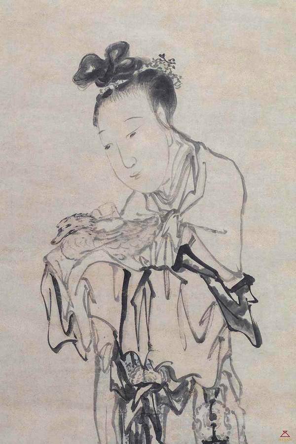 黄慎《美人图》 历代国画 第2张