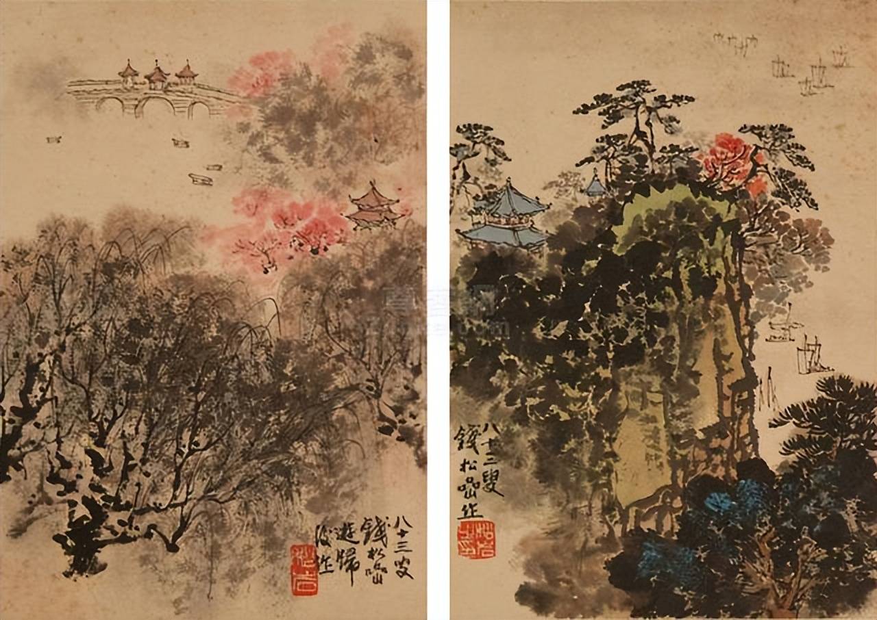 钱松喦山水画 历代国画 第3张