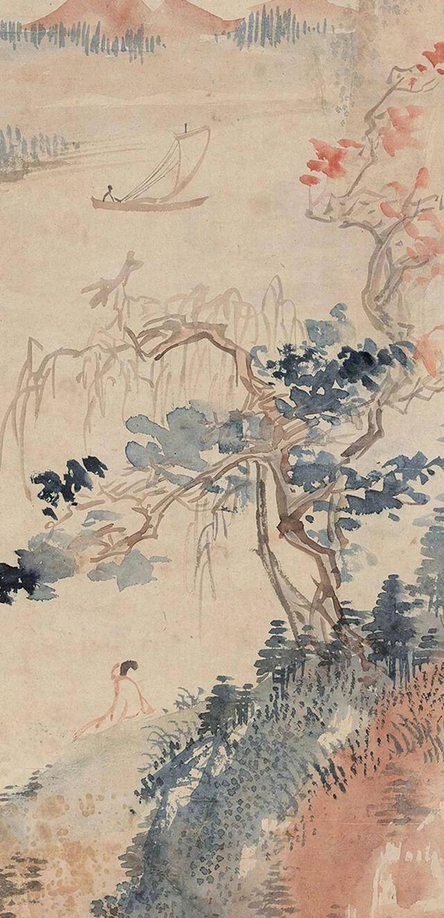 溥儒《洞庭帆影》 历代国画 第2张