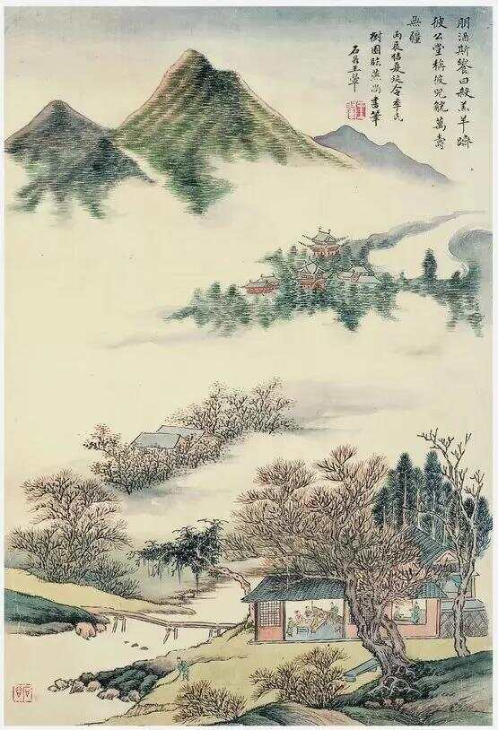 王翚《豳风诗意图册》 历代国画 第1张