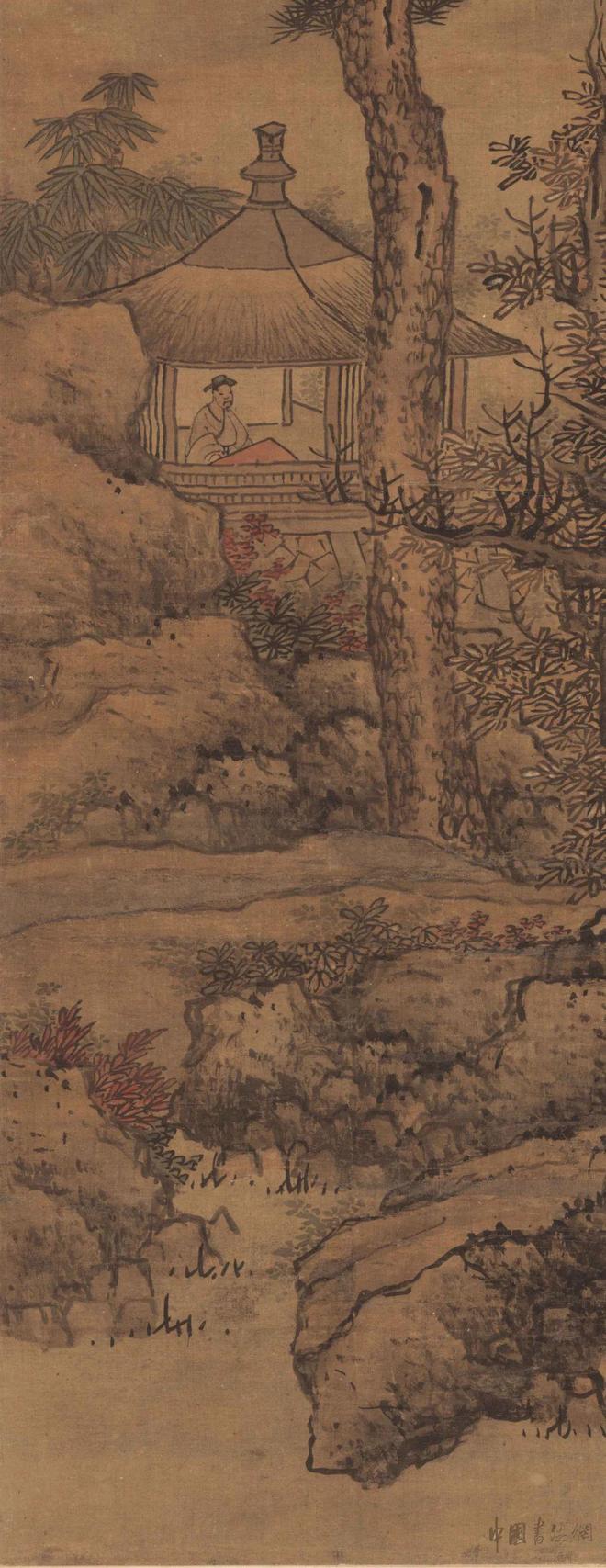 蓝瑛《云壑高逸图》 历代国画 第4张