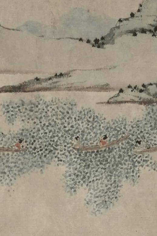 沈周《采菱图卷》 历代国画 第3张