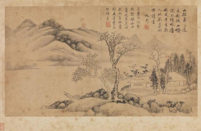 沈周《写景册十开》 历代国画 第9张