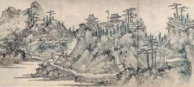 谢时臣《虎丘图》 历代国画 第5张