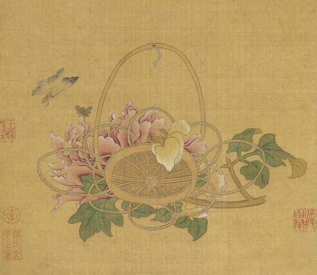 钱选《画花篮图册》 历代国画 第5张