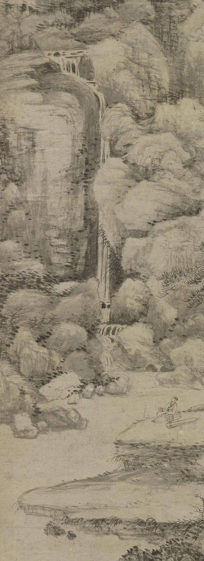 倪瓒王蒙合作山水 历代国画 第4张