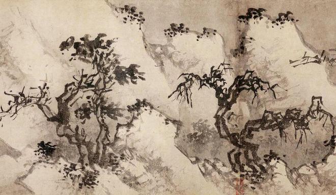 蒋嵩《冬雪图》 历代国画 第8张