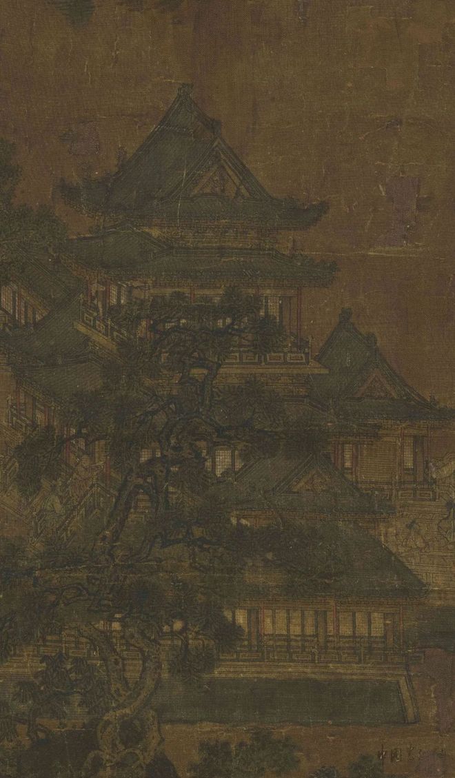 赵伯驹《汉宫春晓图》 历代国画 第2张