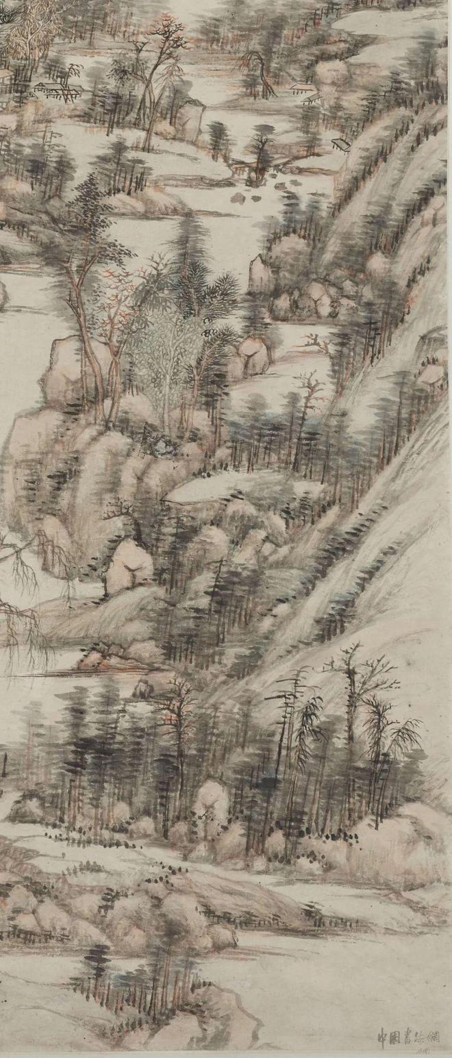 王原祁《仿黄公望山水图》 历代国画 第2张