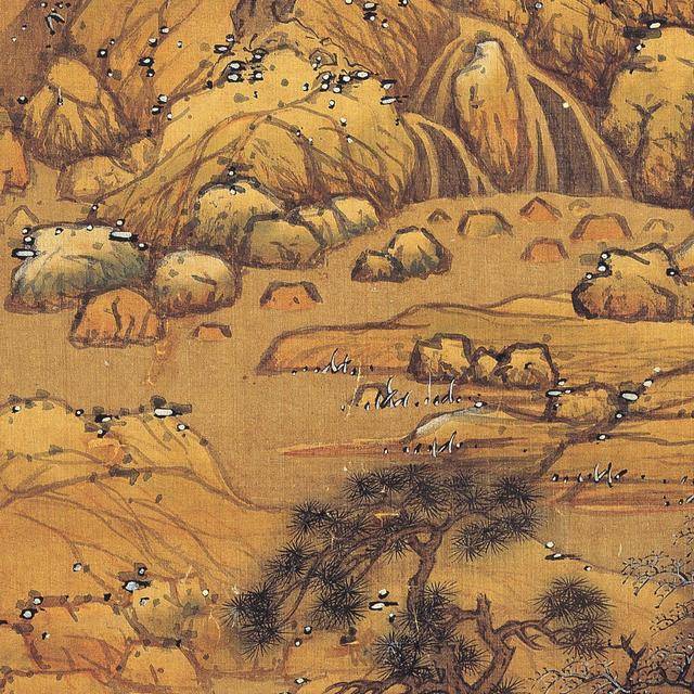 蓝瑛《溪山雪霁图》 历代国画 第8张