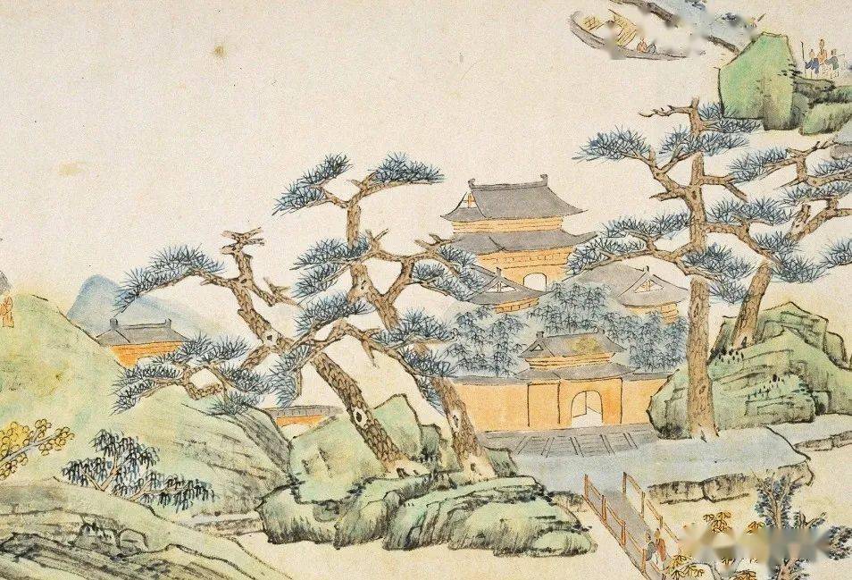 萧云从《秋山行旅图》 历代国画 第3张