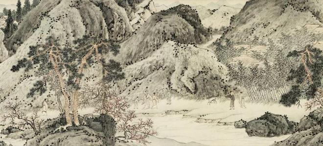 文徵明《桃源问津图》 历代国画 第4张